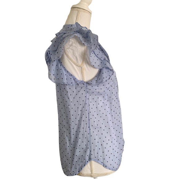 34. Robert Rodriguez Polka Dot Ruffle Sleeve Blouse Size 4 - Picture 4 of 9